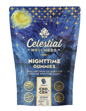 Celestial Wellness | Gummies | CBD + CBN | Nighttime / 15 Count - 600mg